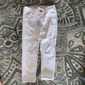 American eagle size 4 white cropped jeggings
